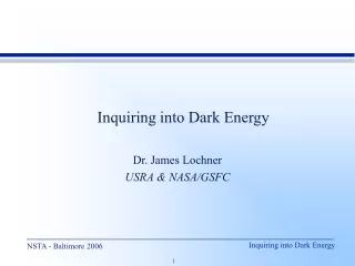 Inquiring into Dark Energy