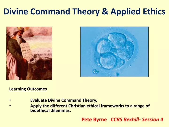 divine command theory applied ethics