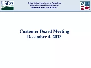 Customer Board Meeting  December 4, 2013