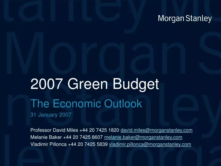2007 green budget