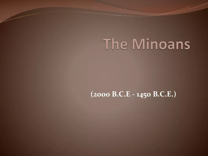 the minoans