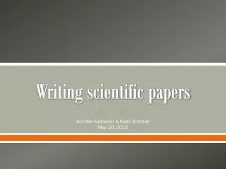 Writing scientific papers