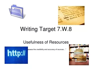 Writing Target 7.W.8