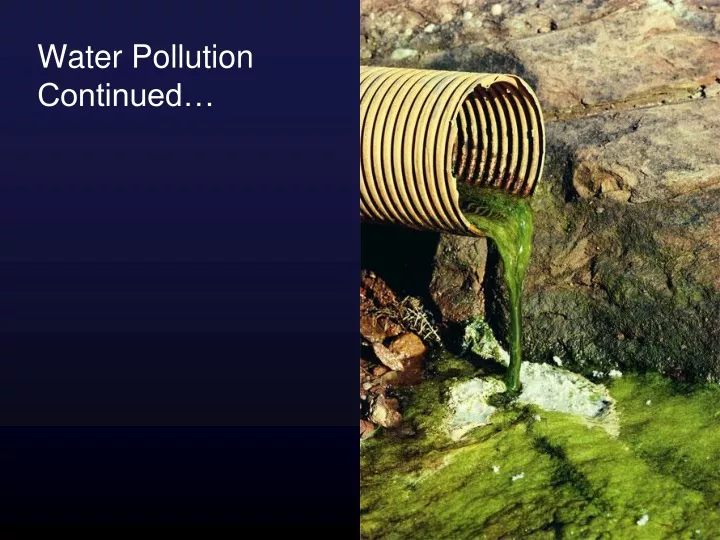 water pollution continued
