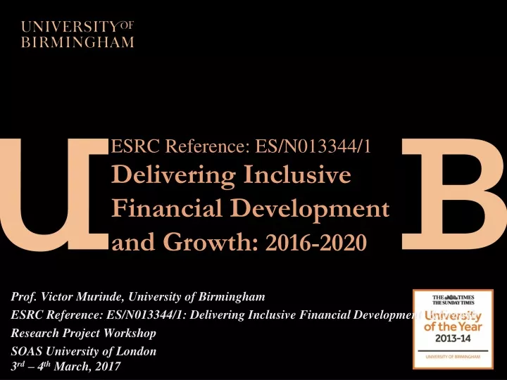 esrc reference es n013344 1 delivering inclusive financial development and growth 2016 2020