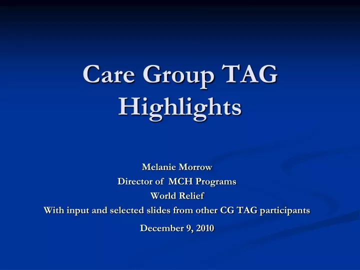care group tag highlights