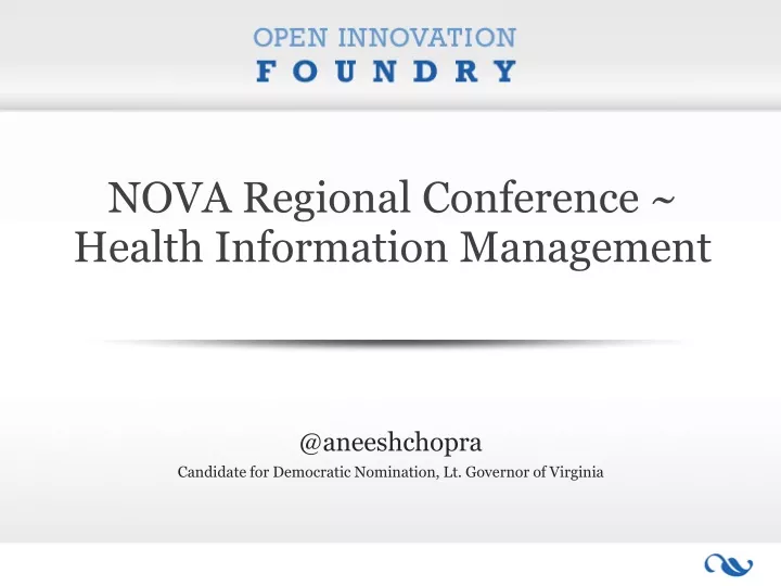 nova regional conference health information management
