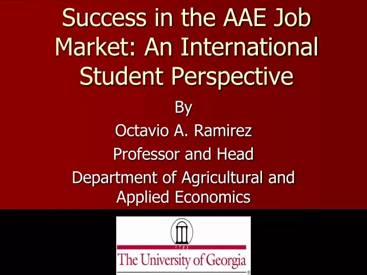 success in the aae job market an international student perspective