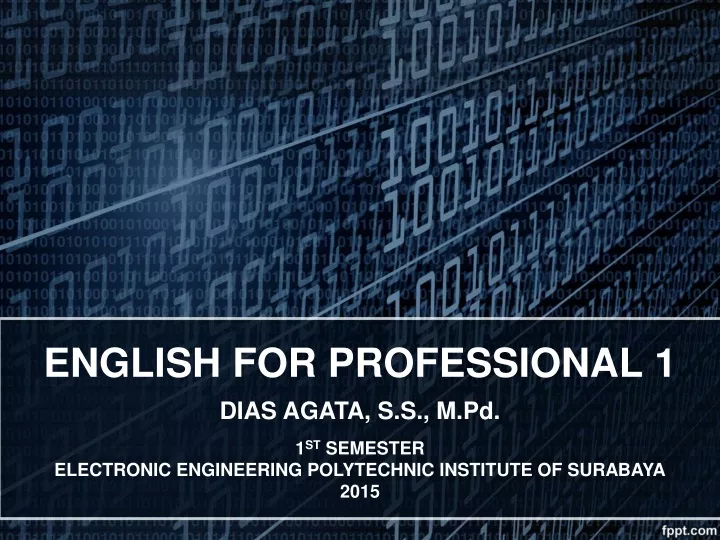 english for professional 1