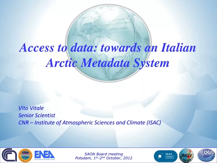 access to data towards an italian arctic metadata