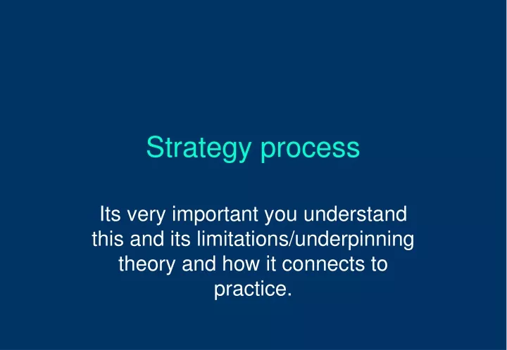 strategy process