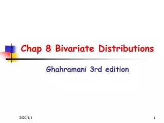 Chap 8 Bivariate Distributions Ghahramani 3rd edition