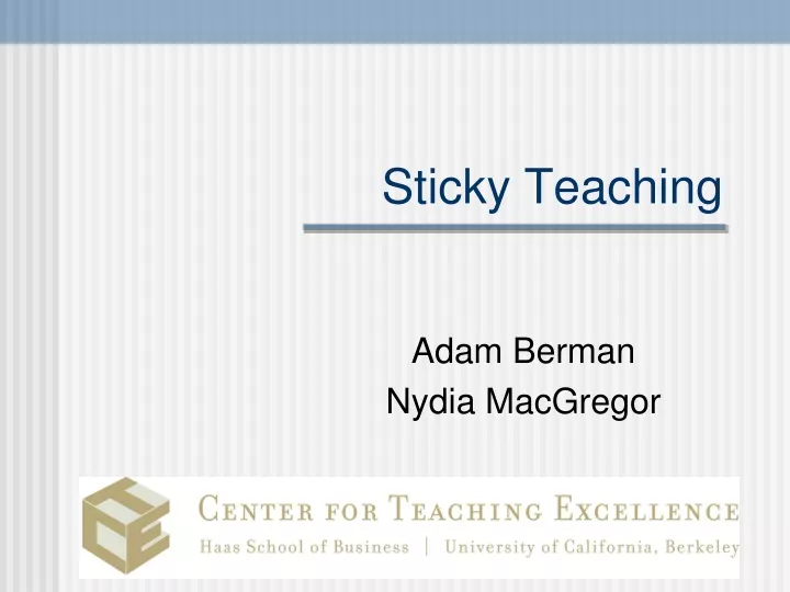 sticky teaching