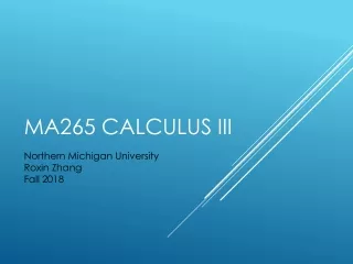 MA265 Calculus III