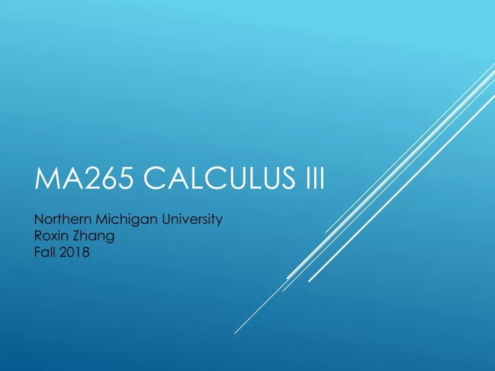 ma265 calculus iii