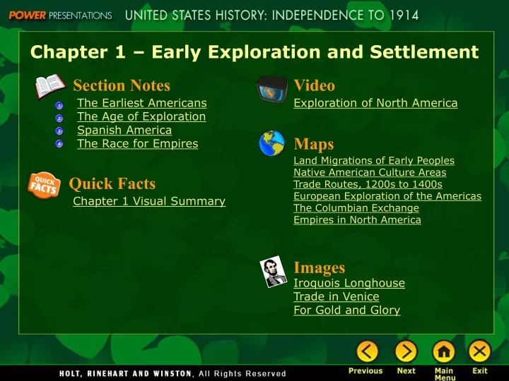 chapter 1 early exploration and settlement