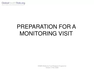 PREPARATION FOR A MONITORING VISIT