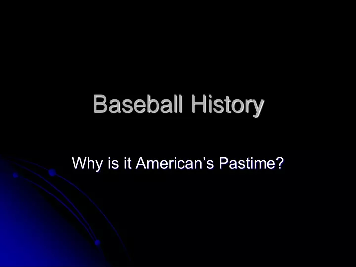 baseball history