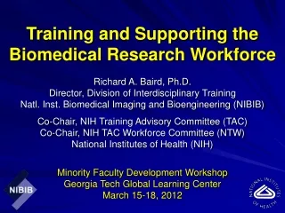 Training and Supporting the Biomedical Research Workforce