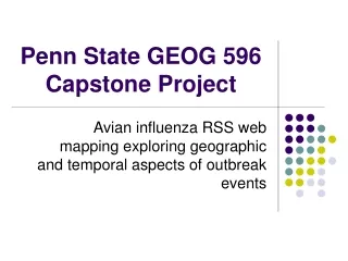 Penn State GEOG 596 Capstone Project