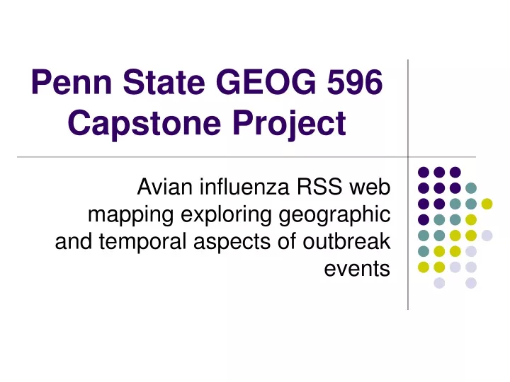 penn state geog 596 capstone project