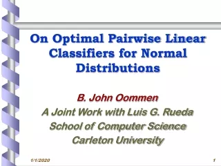 On Optimal Pairwise Linear Classifiers for Normal Distributions