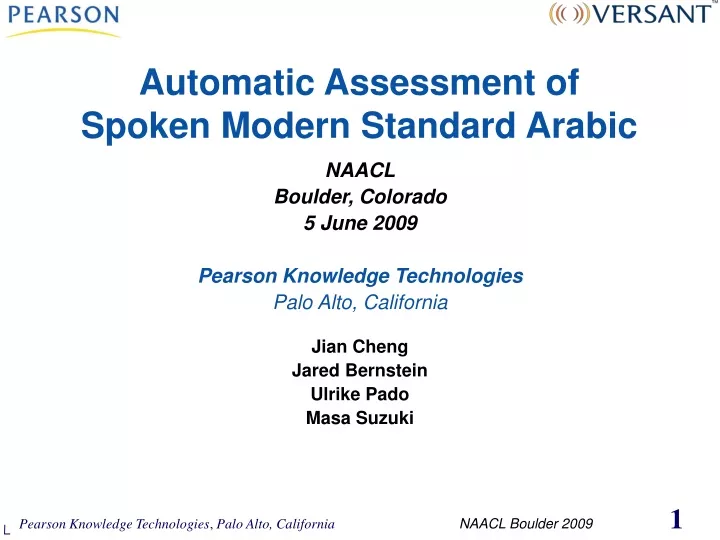 automatic assessment of spoken modern standard arabic