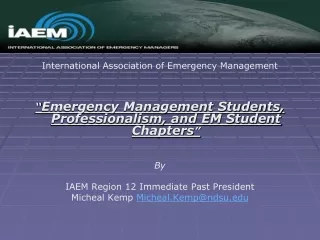 International Association of Emergency Management