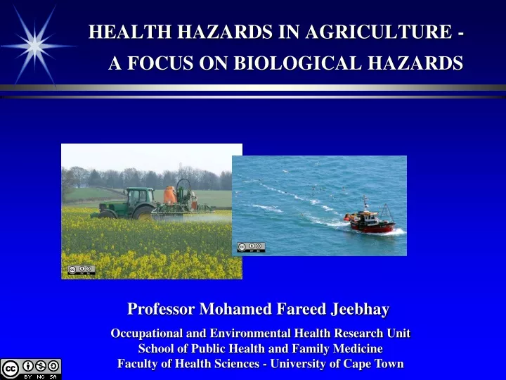 health hazards in agriculture a focus