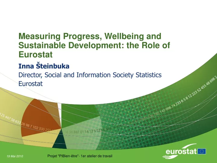 measuring progress wellbeing and sustainable development the role of eurostat