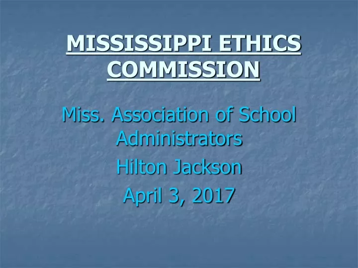 mississippi ethics commission