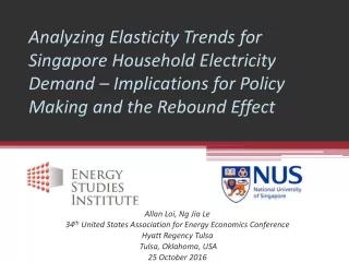 Allan Loi, Ng Jia Le 34 th  United States Association for Energy Economics Conference