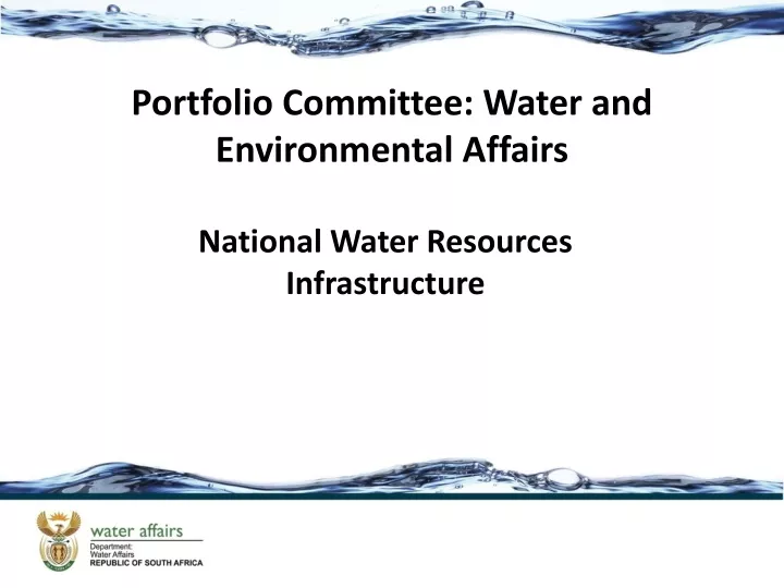 national water resources infrastructure