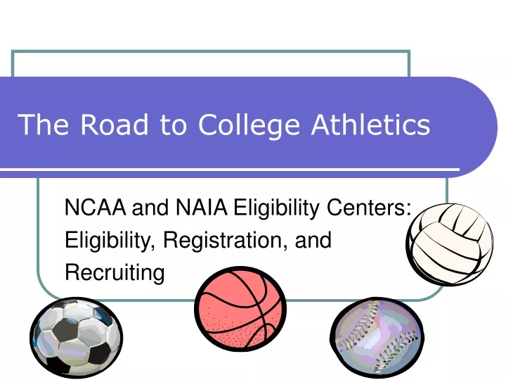the road to college athletics