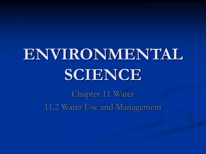 environmental science