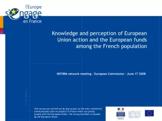 INFORM network meeting - European Commission - June 17 2008