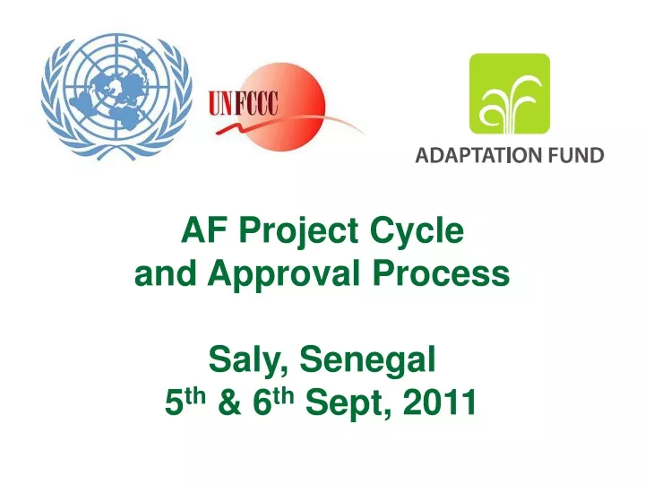af project cycle and approval process saly