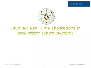 Linux for Real Time applications in accelerator control systems