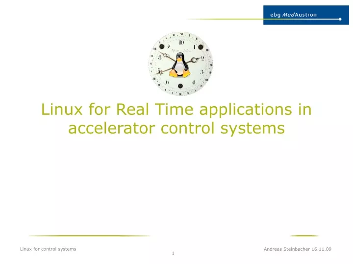 linux for real time applications in accelerator control systems
