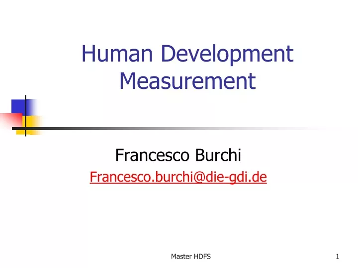 human development measurement