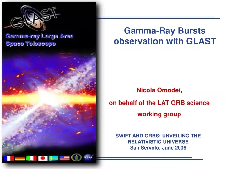 gamma ray bursts observation with glast