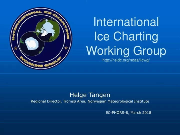 international ice charting working group http nsidc org noaa iicwg