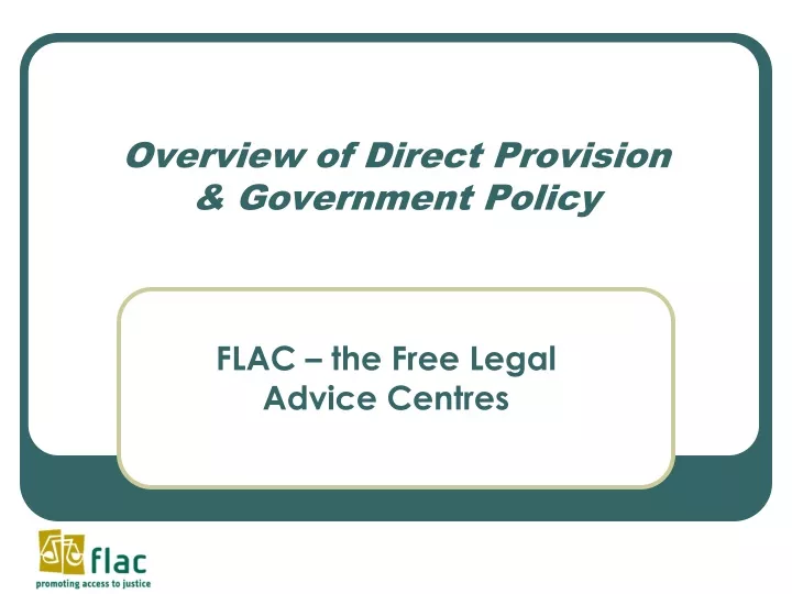 overview of direct provision government policy