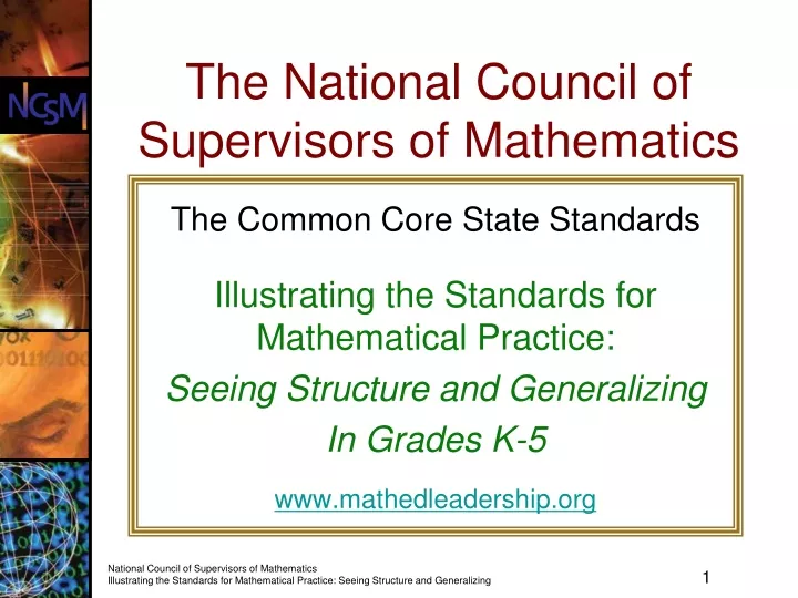 the national council of supervisors of mathematics