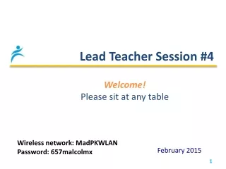 Lead Teacher Session #4