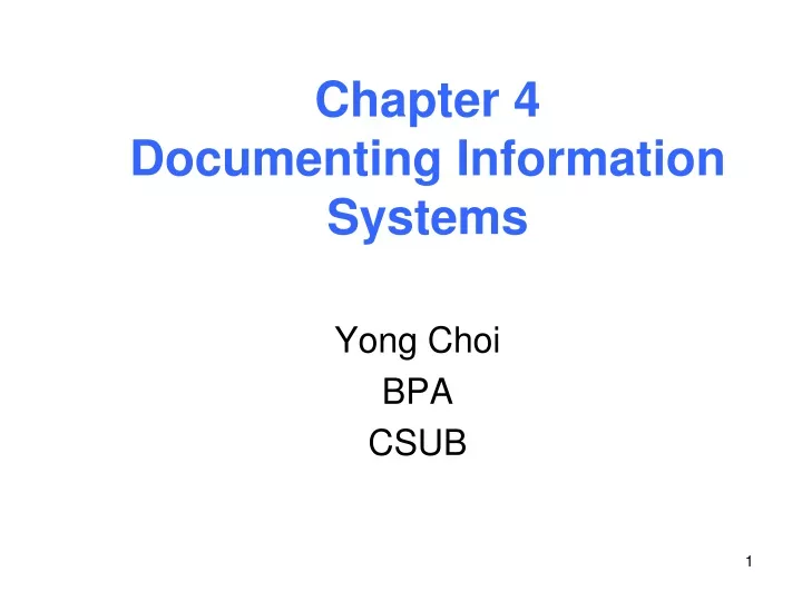 chapter 4 documenting information systems