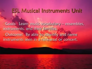 ESL Musical Instruments Unit