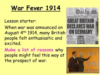 War Fever 1914