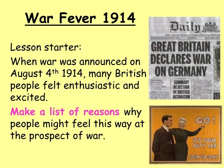 war fever 1914