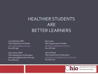 Healthier Students  Are Better Learners